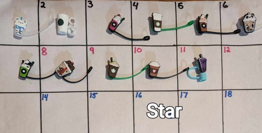 Straw Cover / Topper (Drinks, Starbucks, Food)
