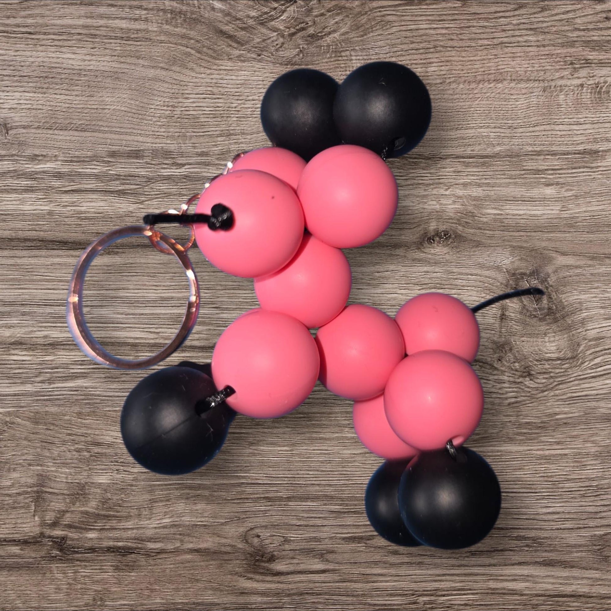 Balloon Dog beaded keychain