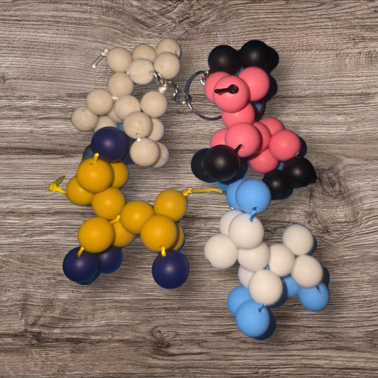 Balloon Dog beaded keychain