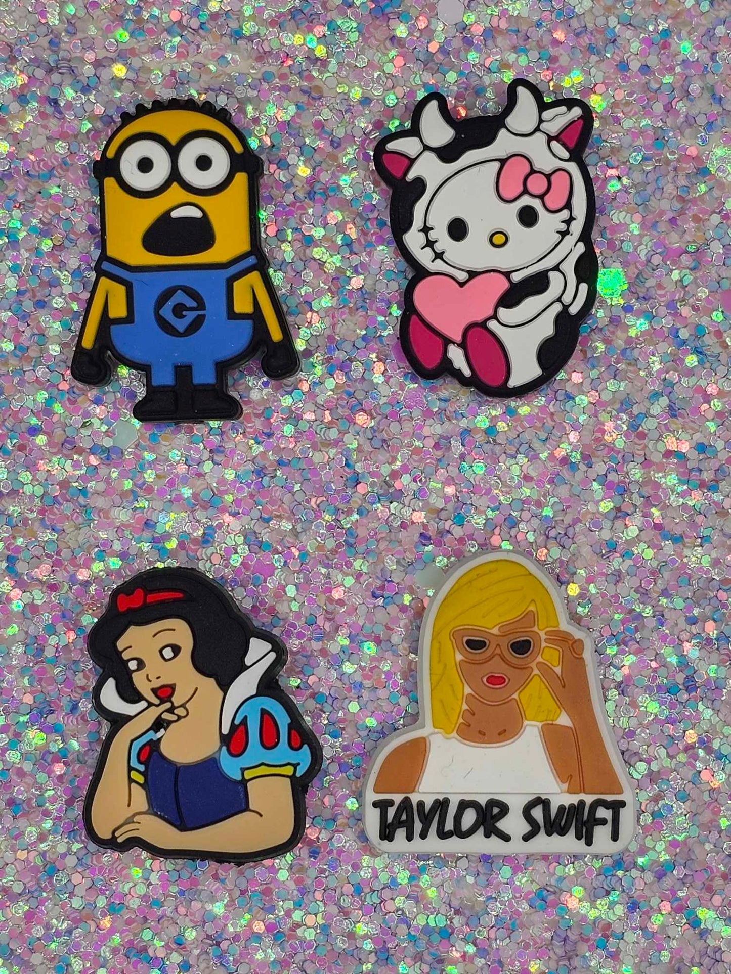 Focal beads Little yellow guy, hello kitten, princess from movie with 7 dwarfs, taylor swift